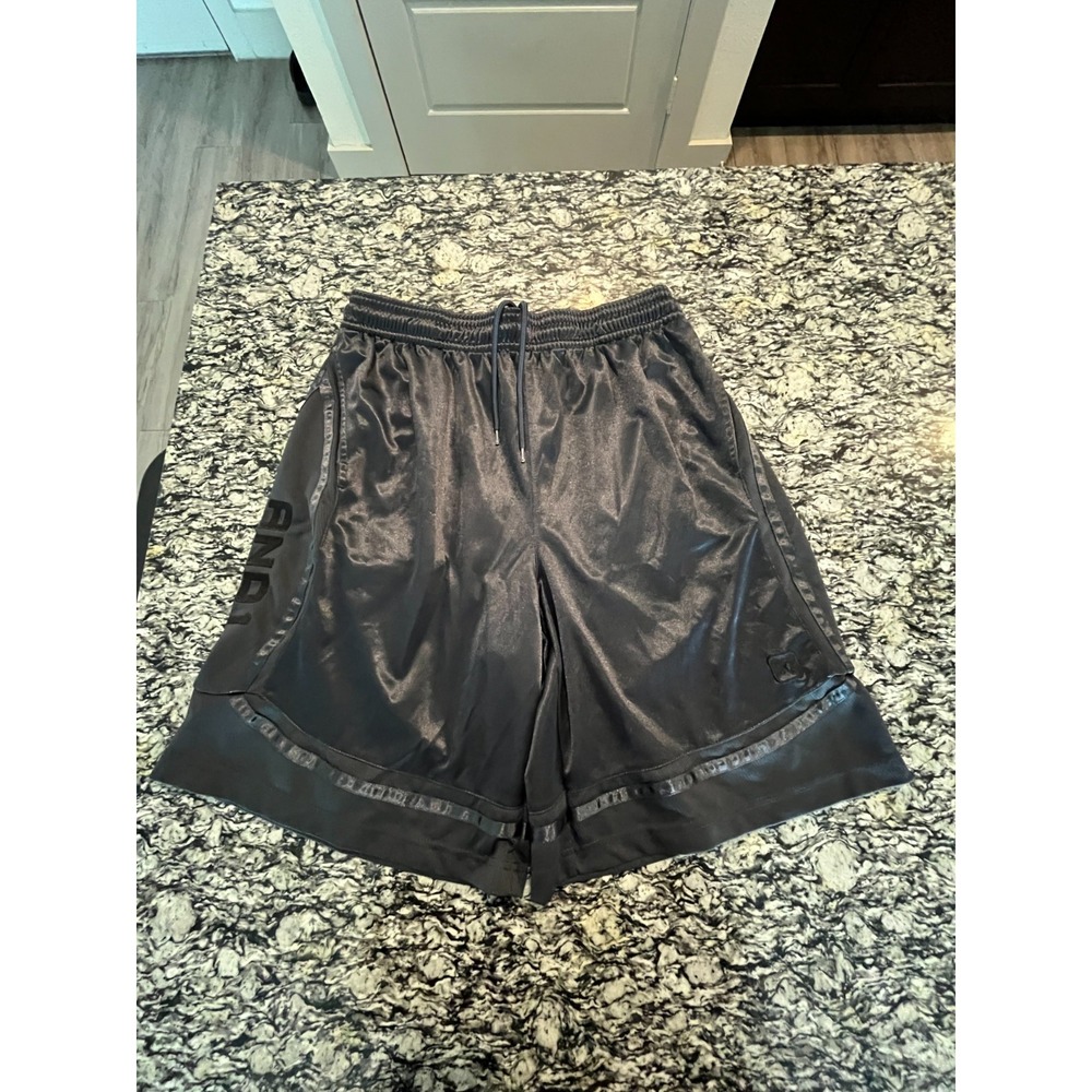 AND1 Active Core Home Court Basketball Shorts Mens XL Black Running Athleisure